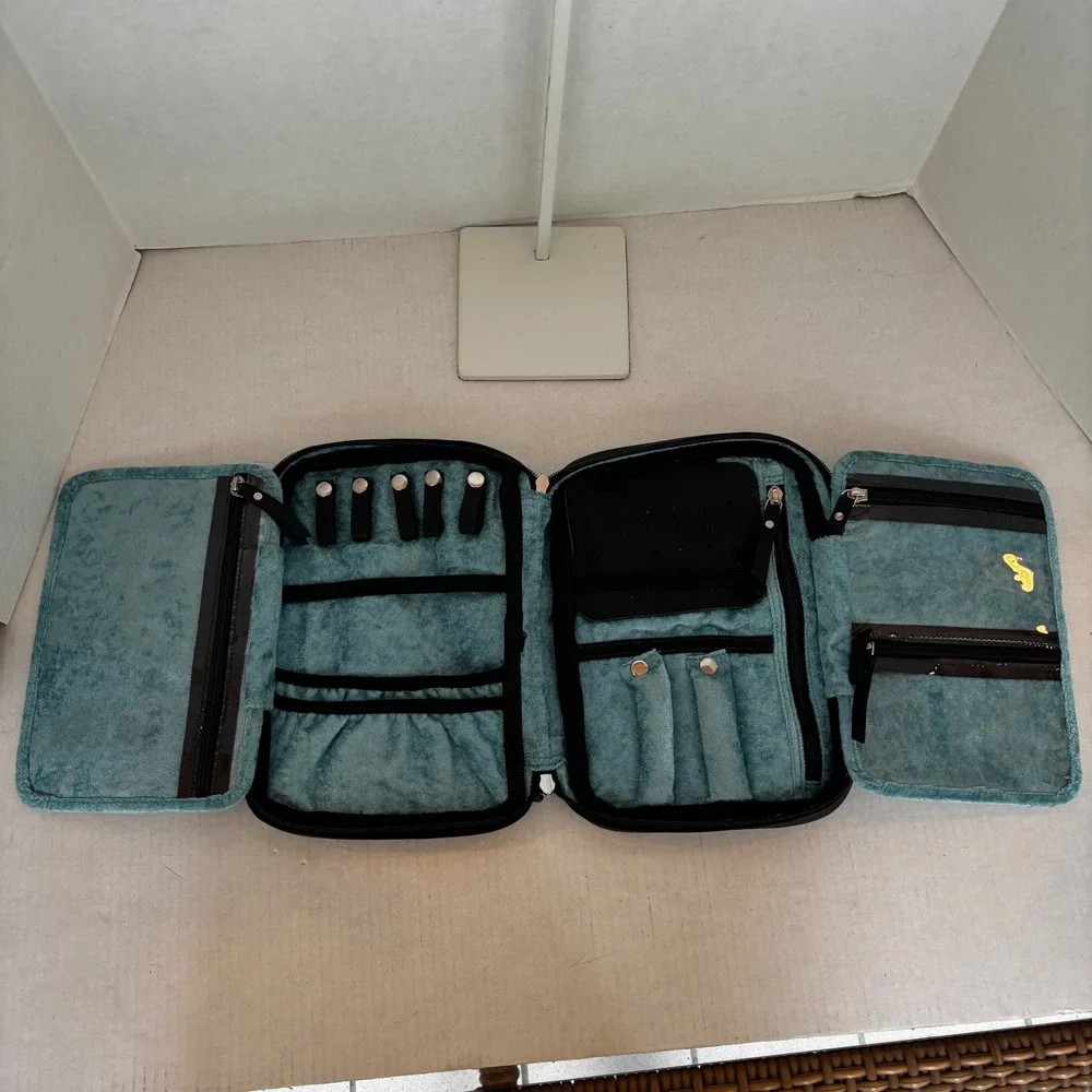 Cowhide Jewelry‎ Travel Case Women Brown Black Brindle Western New